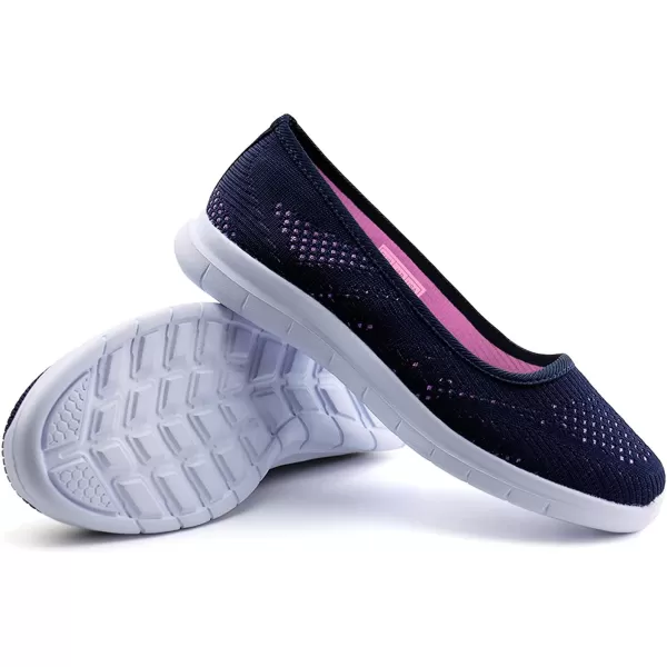 firelli Women Slip On Loafers Breathable Knit Casual Flat Walking Shoes