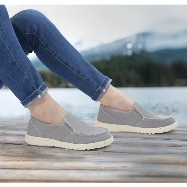 firelli Womens Casual Slip-on Canvas Loafer Walking Flat Shoes
