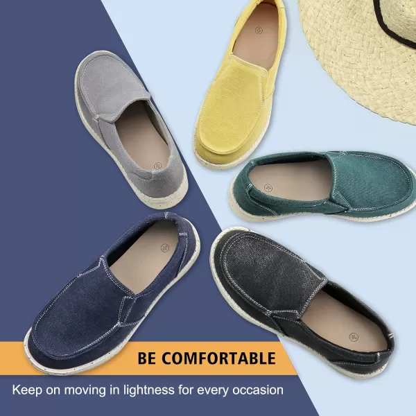 firelli Womens Casual Slip-on Canvas Loafer Walking Flat Shoes