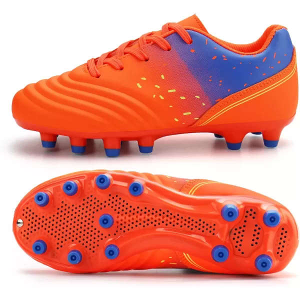 firelli Kids Athletic Soccer Cleats Boys Girls Lace-up Outdoor Football Shoes