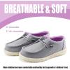 imagefirelli Kids Loafers Boys Girls Canvas Walking Shoes School ShoesGrey Purple