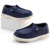 imagefirelli Kids Loafers Boys Girls Canvas Walking Shoes School ShoesNavy