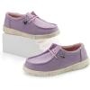 imagefirelli Kids Loafers Boys Girls Canvas Walking Shoes School ShoesPurple