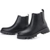 imagefirelli Women Ankle Booties Chelsea Combat Boots Slip On Winter BootiesBlack