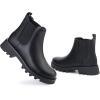 imagefirelli Women Ankle Booties Chelsea Combat Boots Slip On Winter BootiesBlack