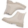 imagefirelli Women Ankle Booties Chelsea Combat Boots Slip On Winter BootiesIvory