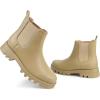 imagefirelli Women Ankle Booties Chelsea Combat Boots Slip On Winter BootiesTan