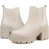 imagefirelli Women Fashion Chelsea Boots Platform Boots Classic Ankle BootiesBeige