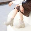 imagefirelli Women Fashion Chelsea Boots Platform Boots Classic Ankle BootiesBeige