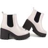 imagefirelli Women Fashion Chelsea Boots Platform Boots Classic Ankle BootiesCream