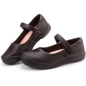 imagefirelli Girls Mary Jane School Uniform Shoes Comfortable Girls Dress ShoesBrown