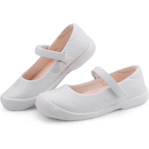 imagefirelli Girls Mary Jane School Uniform Shoes Comfortable Girls Dress ShoesWhite