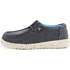imagefirelli Kids Loafers Boys Girls Canvas Walking Shoes School ShoesDkgrey Bue