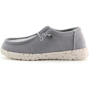 imagefirelli Kids Loafers Boys Girls Canvas Walking Shoes School ShoesGrey