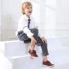 image:imagefirelli Boys Loafers Hook and Loop School Uniform Dress Shoes Kids Casual Oxford ShoesBrown