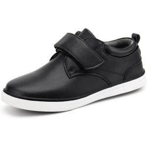 image:imagefirelli Boys Loafers Hook and Loop School Uniform Dress Shoes Kids Casual Oxford ShoesBlack