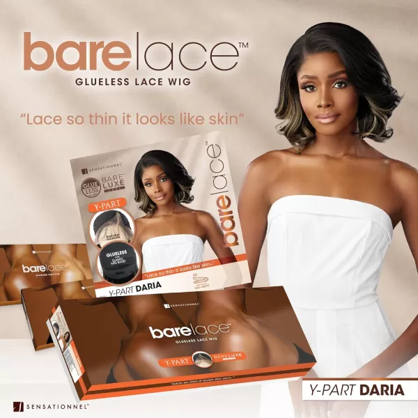 Sensationnel Bare Lace Y-Part Front Wigs - Daria glueless wide 5 inch deep part lace synthetic with preplucked Non lifting 2040 larger grid thinner lace - BareLace Y-Part Daria 