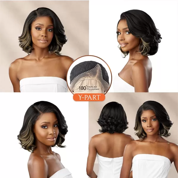 Sensationnel Bare Lace Y-Part Front Wigs - Daria glueless wide 5 inch deep part lace synthetic with preplucked Non lifting 2040 larger grid thinner lace - BareLace Y-Part Daria 