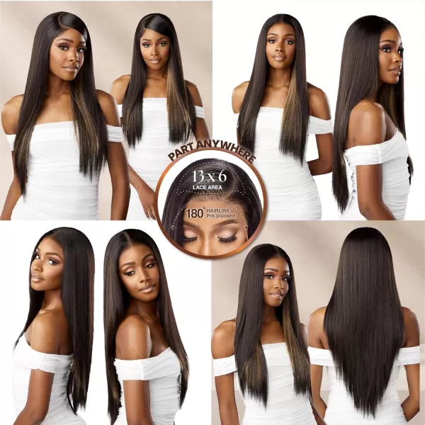Sensationnel Bare Lace 13x6 wigs - Unit 1 Glueless synthetic with 180 degree preplucked hairline Non lifting 2040 larger grid thinner lace - BareLace unit 1 