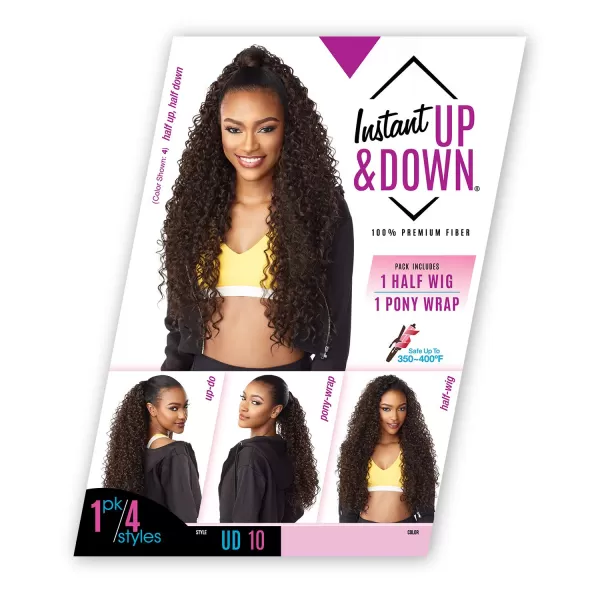 Sensationnel Half Wig N Pony Wrap Instant Up N Down UD 10 