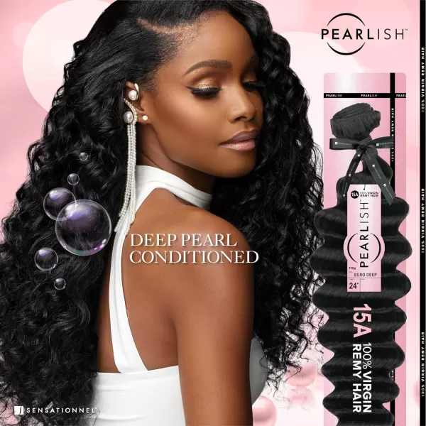 Sensationnel Pearlish Bundle BSS hair - Pearlish Euro Deep Deep pearl conditioned 15a remy Beauty supply hair sew in or glue on human hair - Pearlish Bundles Euro Deep 