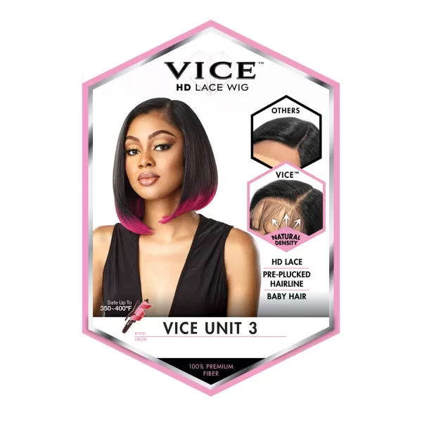 Sensationnel Vice HD Lace Wig Natural Density Pre Plucked hairline Baby Hair VICE UNIT 3 