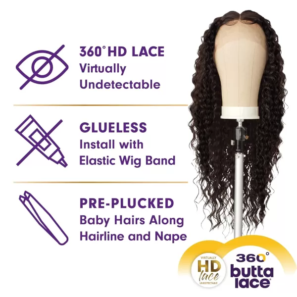 Sensationnel 360 Butta Lace Front Wigs - 360 Butta unit 4 wider parting preplucked hairline HD glueless lace - 360 Butta unit 4 