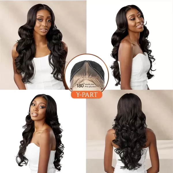 Sensationnel Bare Lace Y-Part Front Wigs - Bilany glueless wide 5 inch deep part lace synthetic with preplucked Non lifting 2040 larger grid thinner lace - BareLace Y-Part Bilany 