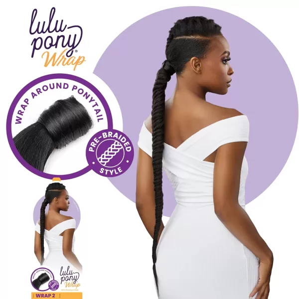Sensationnel Lulu Pony Wrap - high heat synthetic yaki pony tail or up do wig piece - LULU PONY Wrap 2 
