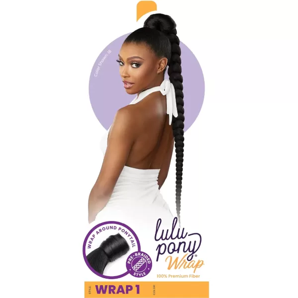 Sensationnel Lulu Pony Wrap - high heat synthetic yaki pony tail or up do wig piece - LULU PONY Wrap 2 