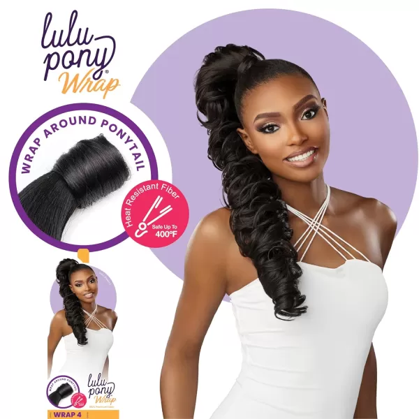 Sensationnel Lulu Pony Wrap - high heat synthetic yaki pony tail or up do wig piece - LULU PONY Wrap 4 