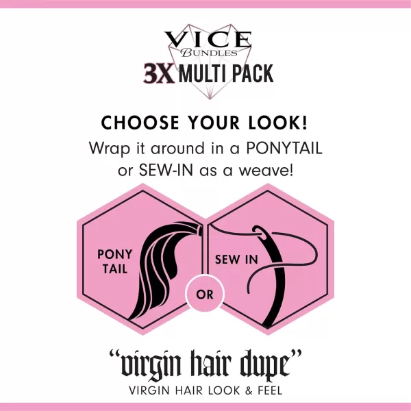 Sensationnel Vice Bundles Multi weaving - Vice Boho Curl synthetic virgin hair dupe with 2x5 Lace Closure - Vice Bundle Multi Boho Curl 