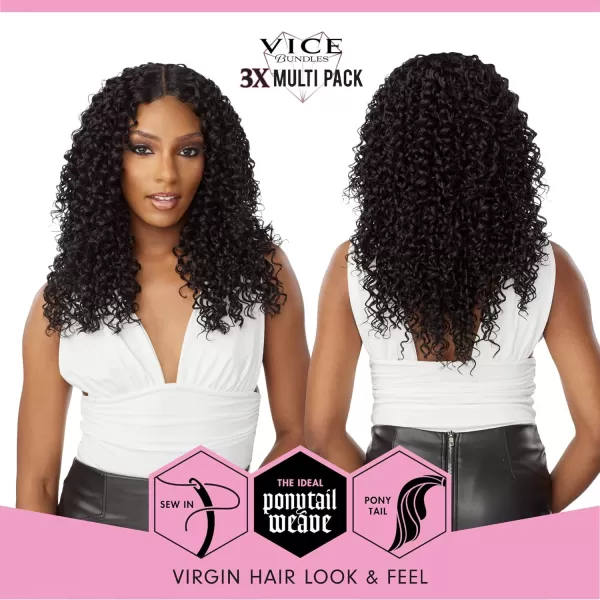 Sensationnel Vice Bundles Multi weaving - Vice Boho Curl synthetic virgin hair dupe with 2x5 Lace Closure - Vice Bundle Multi Boho Curl 