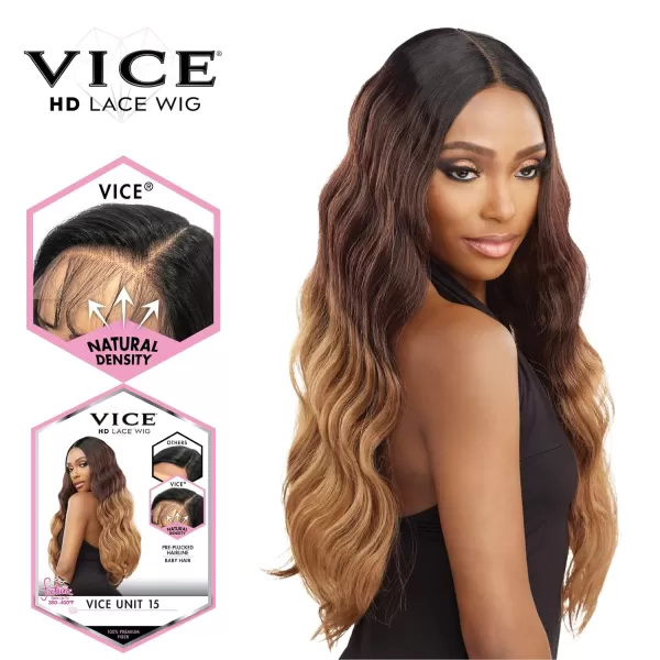 Sensationnel Vice Lace Front Wigs - 5 inch Deep part synthetic wig preplucked hairline – VICE Unit 15 