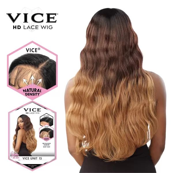 Sensationnel Vice Lace Front Wigs - 5 inch Deep part synthetic wig preplucked hairline – VICE Unit 15 