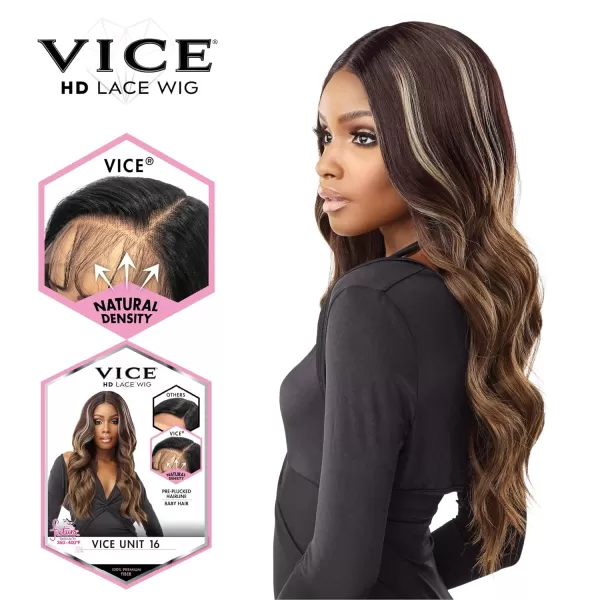 Sensationnel Vice Lace Front Wigs - 5 inch Deep part synthetic wig preplucked hairline – VICE Unit 16 