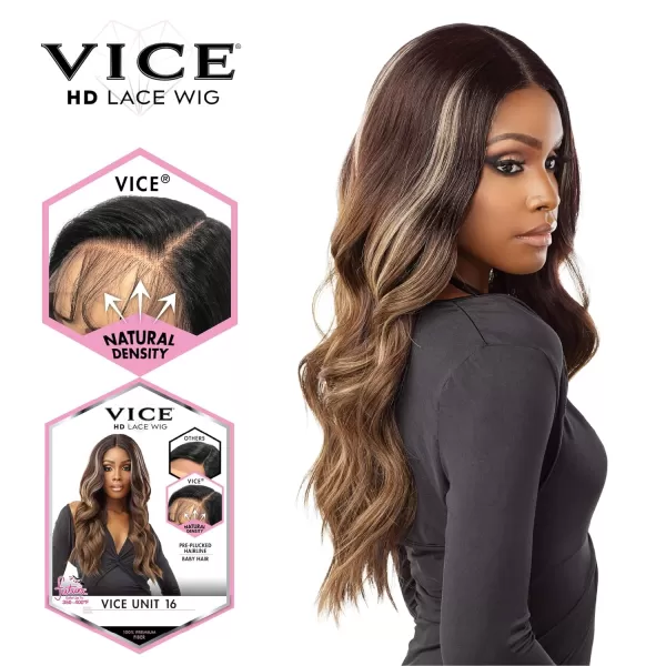 Sensationnel Vice Lace Front Wigs - 5 inch Deep part synthetic wig preplucked hairline – VICE Unit 16 