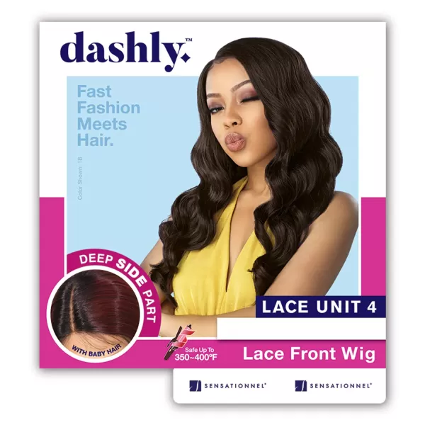 Synthetic Dashly Deep Side Part Lace Front Wig - LACE UNIT 4 