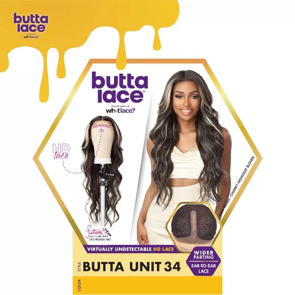 Sensationnel Butta Lace Front Wigs - Butta unit 34 extra wide 5 inch deep part synthetic wig preplucked hairline - Butta unit 34 