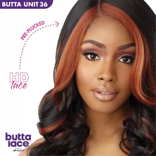 Sensationnel Butta Lace Front Wigs - Butta unit 40 extra wide 5 inch deep part synthetic wig preplucked hairline - Butta unit 40 