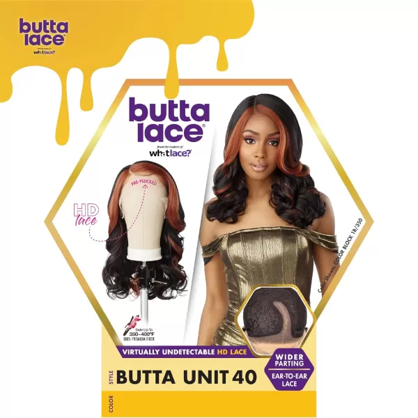 Sensationnel Butta Lace Front Wigs - Butta unit 40 extra wide 5 inch deep part synthetic wig preplucked hairline - Butta unit 40 