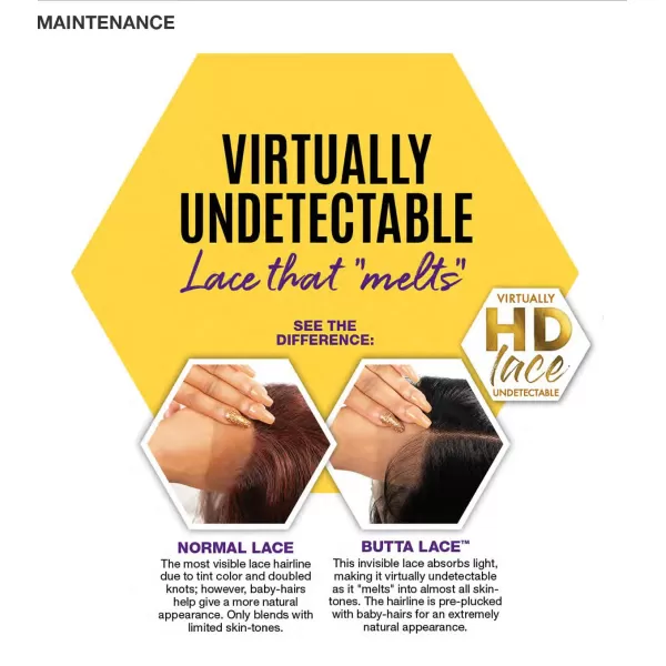 Sensationnel Butta Lace HD Lace Pre Plucked Virtually Undetectable Wider Parting Ear To Ear Lace BUTTA UNIT 16 