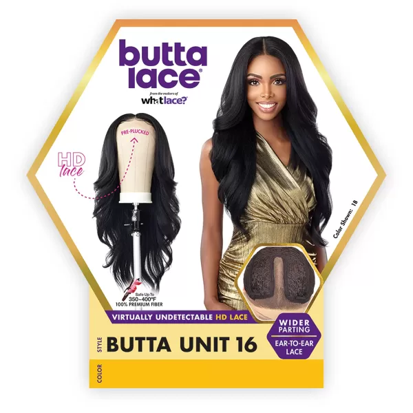 Sensationnel Butta Lace HD Lace Pre Plucked Virtually Undetectable Wider Parting Ear To Ear Lace BUTTA UNIT 16 