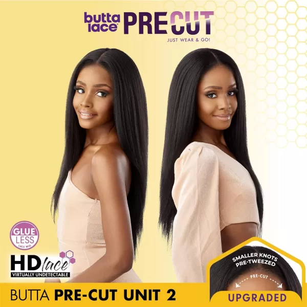 Sensationnel Butta Lace precut Front Wigs - unit 2 glueless precut lace extra wide 5 inch deep part synthetic wig pre-cut pre tweezed smaller knot hairline - Butta pre cut unit 2 