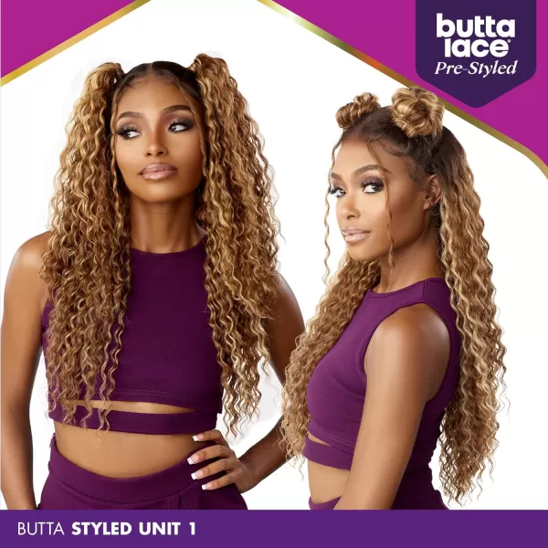 Sensationnel Butta Pre-styled Lace Front Wigs - Butta prestyled unit 1 glueless 2 way hand tied part lace synthetic wig preplucked hairline - Butta Styled Unit 1 
