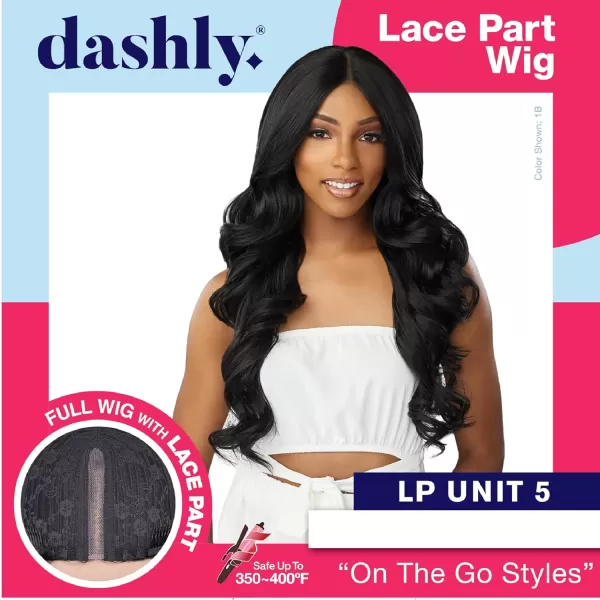 Sensationnel Dashly Lace Part Full Wig - Unit 5 hand tied parting for a natural finish synthetic hair 4 Inch Deep Part - Dashly Lace Part unit 5 