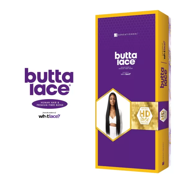 Sensationnel Human Hair Blend Butta HD Lace Front Wig - STRAIGHT 32 