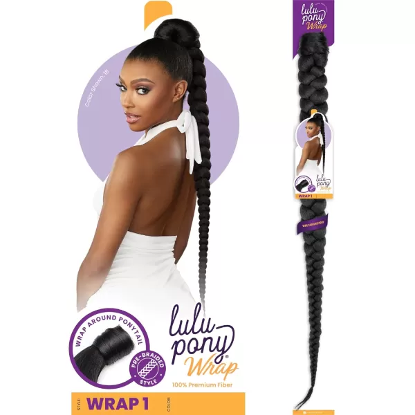 Sensationnel Lulu Pony Wrap - high heat synthetic yaki pony tail or up do wig piece - LULU PONY Wrap 1 