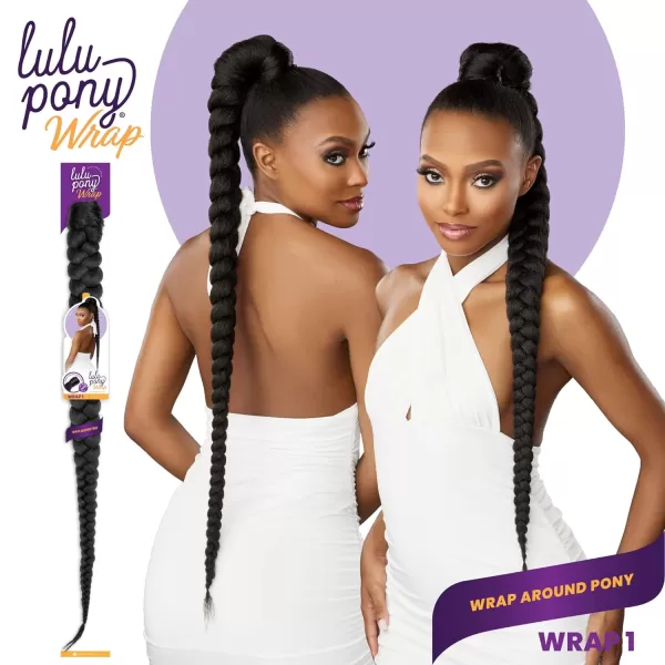 Sensationnel Lulu Pony Wrap - high heat synthetic yaki pony tail or up do wig piece - LULU PONY Wrap 1 
