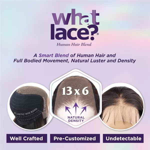 Sensationnel What Lace 13x6 Wigs - Human Hair Blend MARIELLA 26-inch Cloud 9 synthetic with preplucked hairline - Whatlace HHM MARIELLA 26 inch 